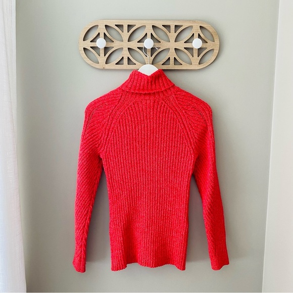 Sundance Ribbed Turtleneck Sweater Red Sz Small - Picture 4 of 7
